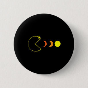 Gesamt Solar Eclipse 2024 Party Funny Gamer Phasen Button
