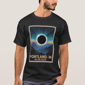 Gesamt Solar Eclipse 2024 Portland Indiana T-Shirt