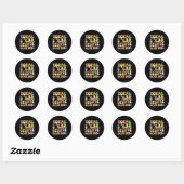 Gesamt Solar Eclipse 2024 Retro Solar Eclipse Men Runder Aufkleber (Blatt)