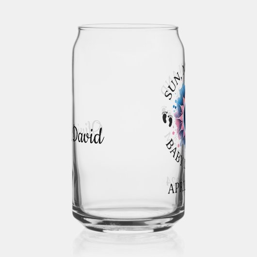 Gesamt Solar Eclipse 2024 Schwangerschaftsankündig Dosenglas (Rechts)