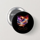 Gesamt Solar Eclipse 2024 Staat Ohio Totality Apri Button (Vorne & Hinten)