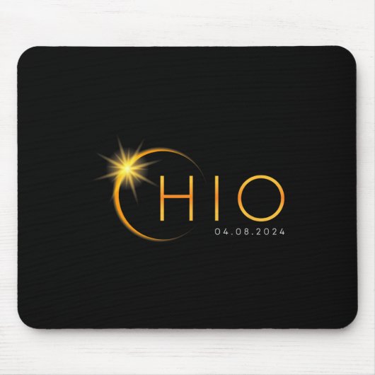 Gesamt Solar Eclipse 2024 Staat Ohio Totality Apri Mousepad (Vorne)