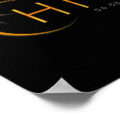 Gesamt Solar Eclipse 2024 Staat Ohio Totality Apri Poster (Ecke)