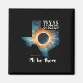 Gesamt Solar-Eclipse 2024 Texas 1 Magnet (Vorne)