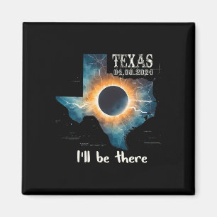 Gesamt Solar-Eclipse 2024 Texas 1 Magnet