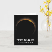 Gesamt Solar Eclipse 2024 Texas Karte (Gelbe Blume)