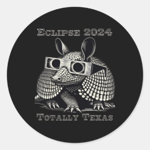 Gesamt Solar Eclipse 2024 Texas Runder Aufkleber