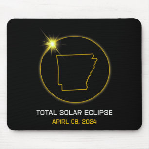 Gesamt Solar Eclipse 2024 The Arkansas Tour Totali Mousepad