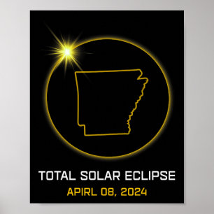 Gesamt Solar Eclipse 2024 The Arkansas Tour Totali Poster