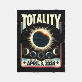 Gesamt Solar Eclipse 2024 Totality Funny Total Ecl Fleecedecke (Vorderseite)