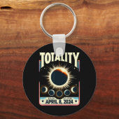 Gesamt Solar Eclipse 2024 Totality Funny Total Ecl Schlüsselanhänger (Vorderseite)