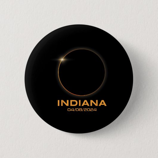 Gesamt Solar Eclipse 2024 Totality Indiana Button (Vorderseite)