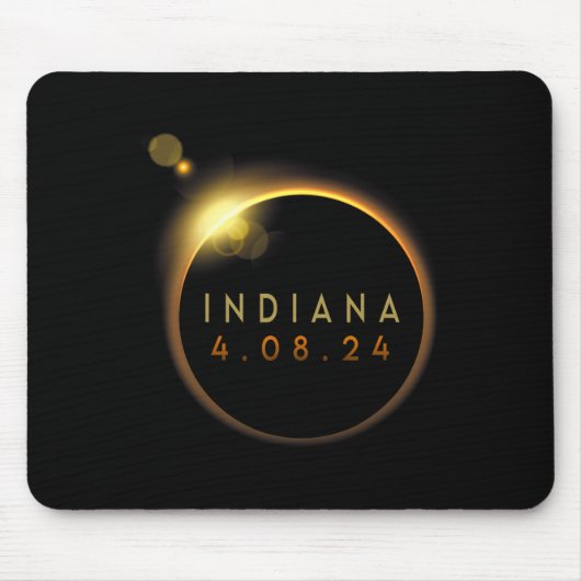 Gesamt Solar Eclipse 2024 Totality Indiana Mousepad (Vorne)