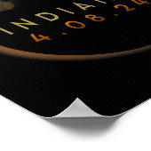 Gesamt Solar Eclipse 2024 Totality Indiana Poster (Ecke)