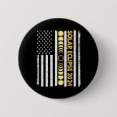 Gesamt Solar Eclipse 2024 Totality Phases US Ameri Button (Vorderseite)