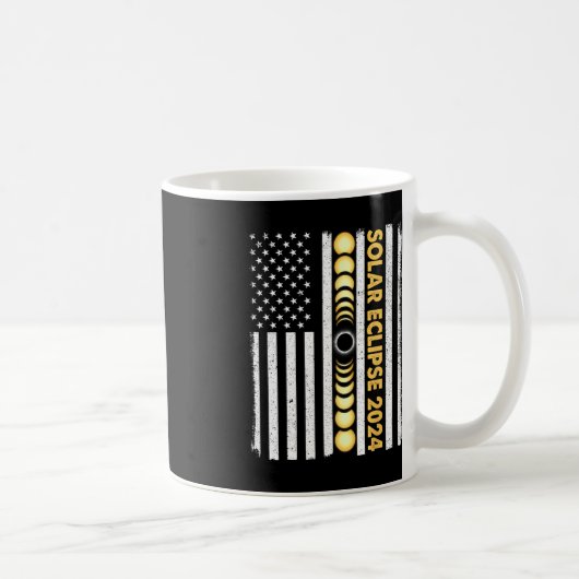 Gesamt Solar Eclipse 2024 Totality Phases US Ameri Kaffeetasse (Rechts)