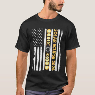Gesamt Solar Eclipse 2024 Totality Phases US Ameri T-Shirt