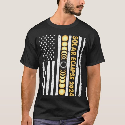 Gesamt Solar Eclipse 2024 Totality Phases US Ameri T-Shirt (Vorderseite)