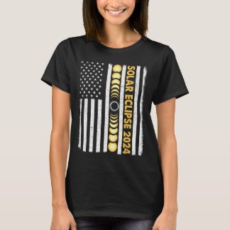 Gesamt Solar Eclipse 2024 Totality Phases US Ameri T-Shirt