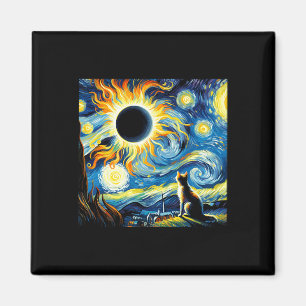 Gesamt Solar Eclipse 2024 Van Gogh Starry Night Ca Magnet