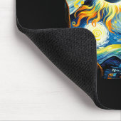 Gesamt Solar Eclipse 2024 Van Gogh Starry Night Ca Mousepad (Ecke)