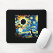 Gesamt Solar Eclipse 2024 Van Gogh Starry Night Ca Mousepad (Mit Mouse)