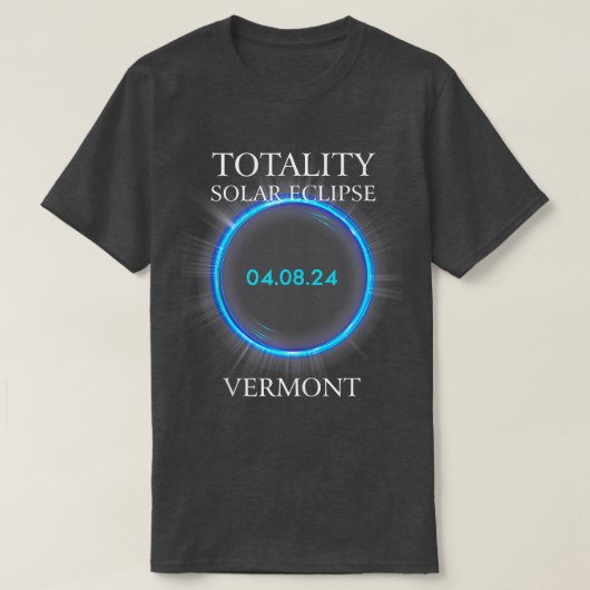 Gesamt Solar Eclipse 2024 Vermont 040824 T-Shirt (Design vorne)