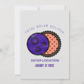 Gesamt Solar Eclipse 2026 Custom Einladung (Vorderseite)