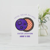 Gesamt Solar Eclipse 2026 Custom Einladung (Stehend Vorderseite)