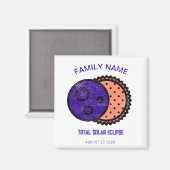 Gesamt Solar Eclipse 2026 Custom Magnet (Vorderseite/Rückseite)