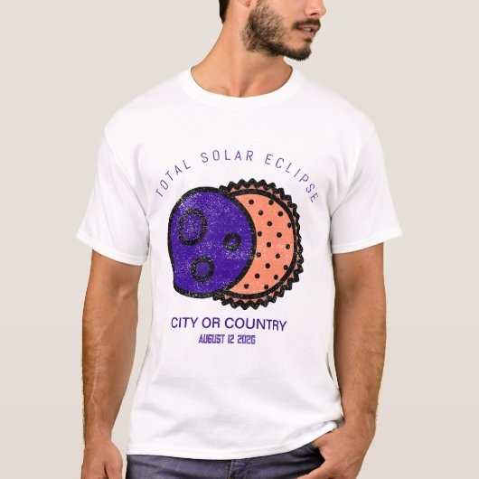 Gesamt Solar Eclipse 2026 Custom T-Shirt (Vorderseite)