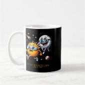 Gesamt Solar Eclipse 8-4-2024 Sun Flees Moon Eclip Kaffeetasse (Links)