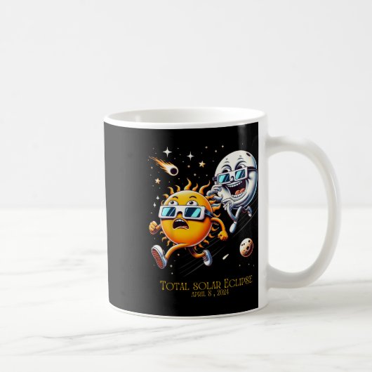 Gesamt Solar Eclipse 8-4-2024 Sun Flees Moon Eclip Kaffeetasse (Rechts)
