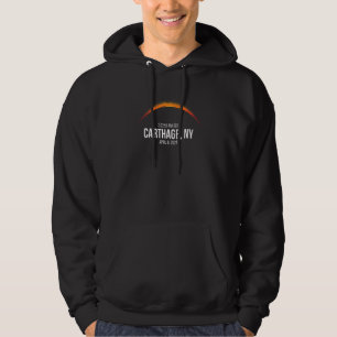 Gesamt Solar Eclipse 8. April 2024 Carthage Ny Hoodie