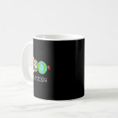 Gesamt Solar Eclipse 8. April 2024 Moon Astronomy Kaffeetasse (Vorderseite Links)