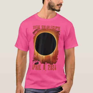 Gesamt Solar Eclipse 8. April 2024 Sun Moon Astron T-Shirt