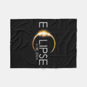 Gesamt Solar Eclipse 8. April 2024 Totalität Fleecedecke (Vorderseite (Horizontal))