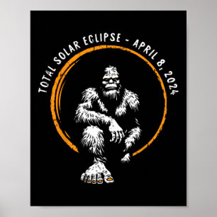 Gesamt Solar Eclipse 8. April 2024 Totalität Poster