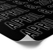 Gesamt Solar Eclipse 8. April 2024 Totalität Poster (Ecke)