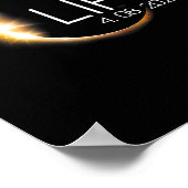 Gesamt Solar Eclipse 8. April 2024 Totalität Poster (Ecke)