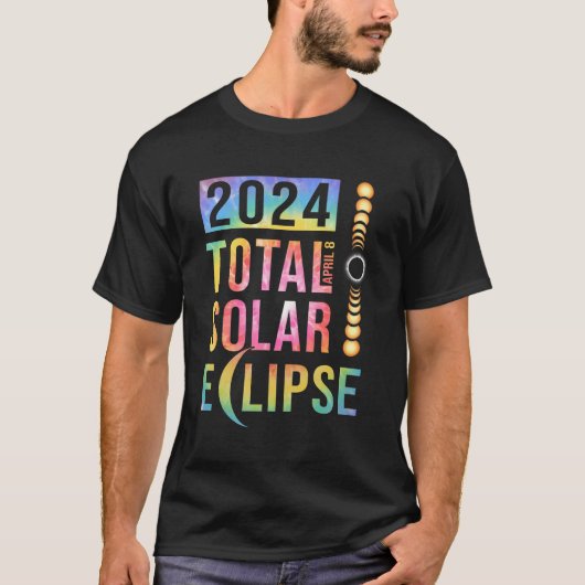 Gesamt Solar Eclipse 8. April 2024 Totality Usa T-Shirt (Vorderseite)