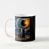 Gesamt Solar Eclipse 8. April 2024 Van Gogh Cat Li Kaffeetasse (Links)