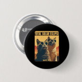 Gesamt Solar Eclipse 8. April Eclipse Cats Button (Vorne & Hinten)