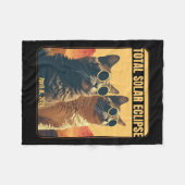 Gesamt Solar Eclipse 8. April Eclipse Cats Fleecedecke (Vorderseite (Horizontal))