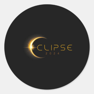 Gesamt Solar Eclipse America Totality 8. April 202 Runder Aufkleber
