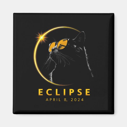Gesamt Solar Eclipse April 08 2024 Totality Funny  Magnet (Vorne)