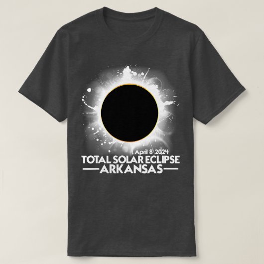 Gesamt Solar Eclipse Arkansas 2024 Amerika Eclipse T-Shirt (Design vorne)