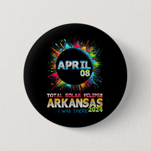 Gesamt Solar Eclipse Arkansas 2024 Farbiges Totali Button