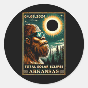 Gesamt Solar Eclipse Arkansas - Bigfoot Eclipse Gl Runder Aufkleber