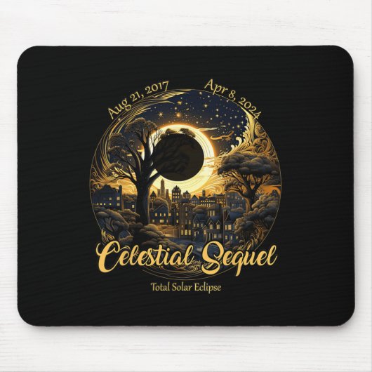 Gesamt Solar Eclipse Celestial Sequel 2017 Totalit Mousepad (Vorne)